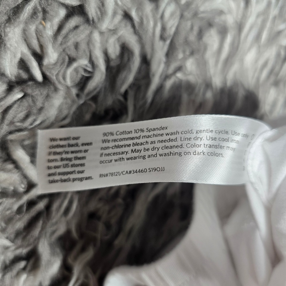 Eileen Fisher White Cotton Spandex Drawstring Jogger Pants Large Made in USA - Picture 5 of 10